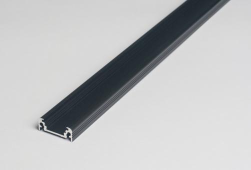 Aufbauprofil Mini Aluminium schwarz eloxiert 2000x20x8mm 
